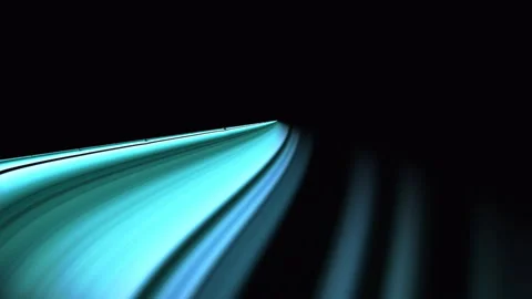 Blue line flowing on black background. Copy space for text, logo. Loop able.. Stock Footage 260342335