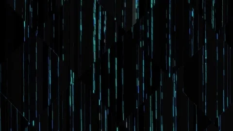 Blue line flowing on black tile background. Abstract, big data, communicati.. Stock Footage 331464425