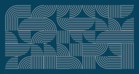 Blue Line Geometric Abstract Pattern Stock-Illustration