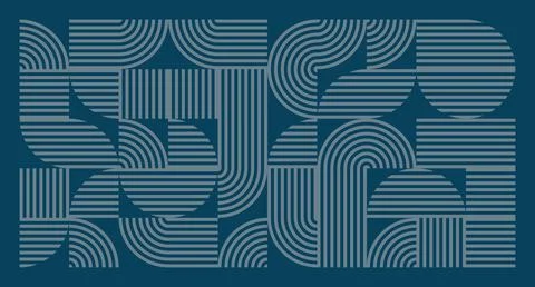 Blue Line Geometric Abstract Pattern Stock Illustration
