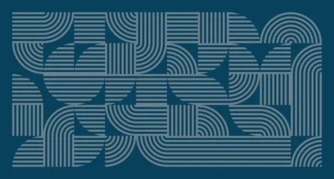 Blue Line Geometric Abstract Pattern Stock-Illustration