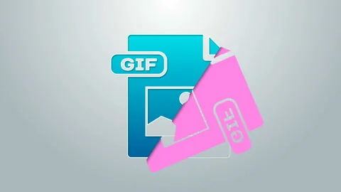 Blue line GIF file document. Download gi... | Stock Video | Pond5