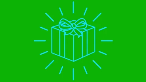 Blue line gift ray green Stock Footage 252801622