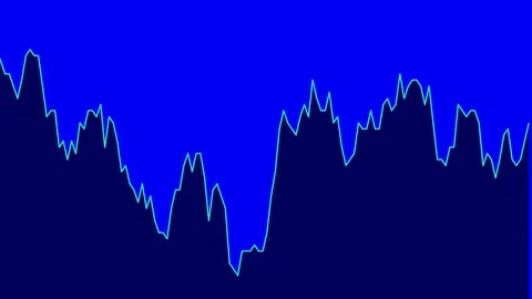 Blue line graph on blue background chart of stock market investment trading. Video stock 83220497
