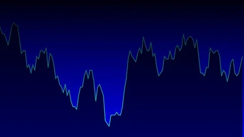 Blue line graph on blue background chart of stock market investment trading. Video stock 83221223