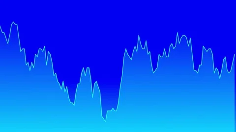 Blue line graph on blue background chart of stock market investment trading. Video stock 83221453