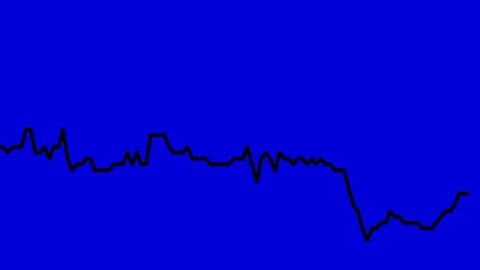 Blue line graph on blue background chart of stock market investment trading. Stock Footage 83242852