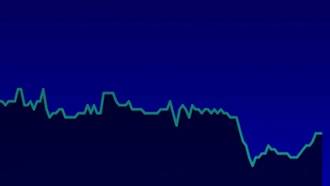 Blue line graph on blue background chart of stock market investment trading. Stock Footage 83244213