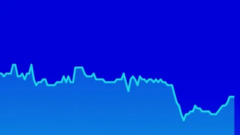 Blue line graph on blue background chart of stock market investment trading. Stock Footage 83244363