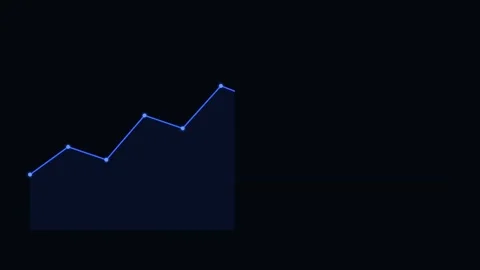 Blue Line Graph Draw Animation Loop Background 스톡 동영상 342611830
