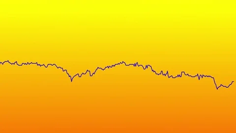 Blue line graph on orange background chart of stock market investment trading. Stock Footage 83224083