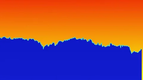 Blue line graph on orange background chart of stock market investment trading. Video stock 83224560