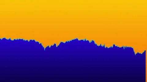 Blue Line Graph On Orange Background Cha Stock Video Pond