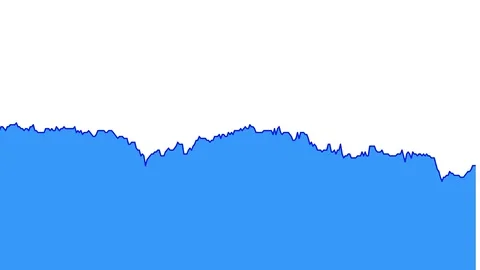 Blue line graph on white background chart of stock market investment trading. Stock Footage 83239903