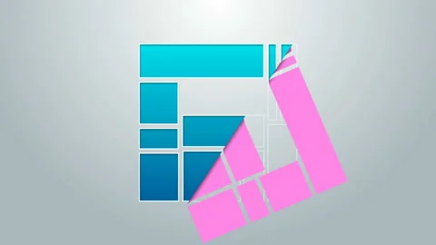 Blue line House Edificio Mirador icon isolated on grey background. Mirador Stock Footage 145376300