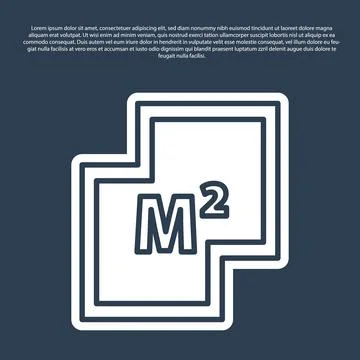 Blue line House plan icon isolated on blue background. Vector Ilustración de archivo