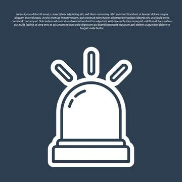 Blue line Motion sensor icon isolated on blue background.  Vector Stock Illustration