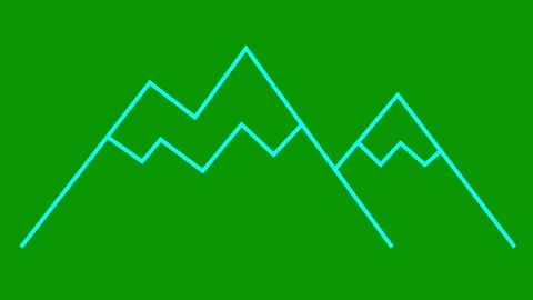 Blue line mountain green Video stock 293457170