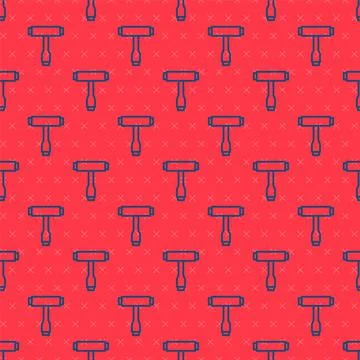 Blue line Multi-Function All-In-One portable skate tool T-tool for skateboard Stock Illustration