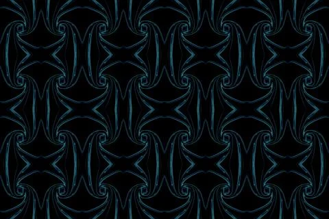 Blue line pattern kaleidoscope bright light tech shape futuristic music waves Illustrazione stock