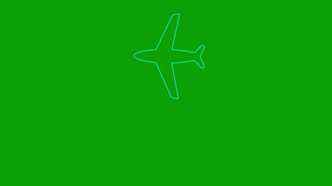 Blue line plane fly green Stock Footage 304491698