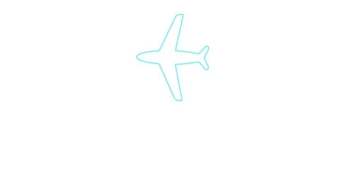 Blue line plane fly white Видео 304491700