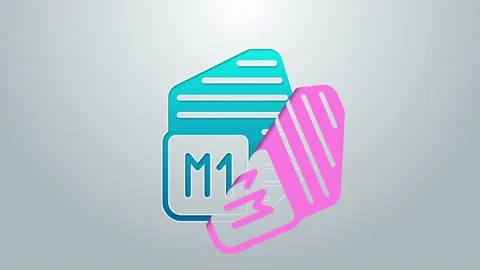 Blue line Processor icon isolated on grey background. CPU, central processing Stock Footage 155481466