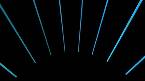 Blue line rotation with alpha Stock Footage 22145663