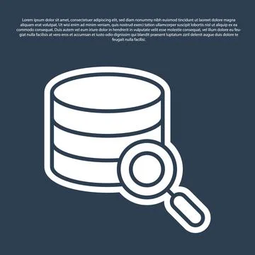 Blue line Server, Data, Web Hosting icon isolated on blue background. Vector Illustrazione stock