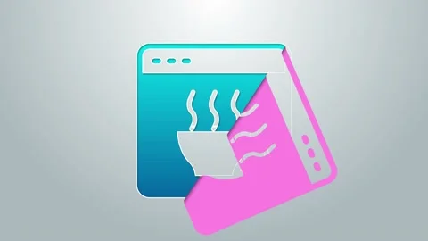 Blue line Software, web developer programming code icon isolated on grey Stock Footage 155481794