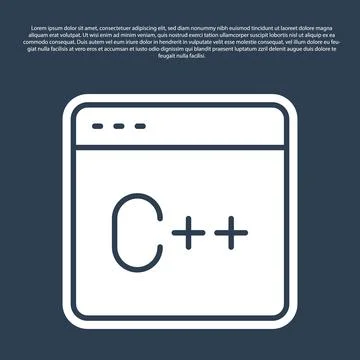 Blue line Software, web developer programming code icon isolated on blue 스톡 일러스트