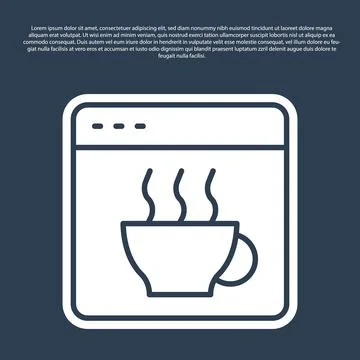 Blue line Software, web developer programming code icon isolated on blue Stockillustratie