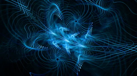 Blue line spirals Stock Footage