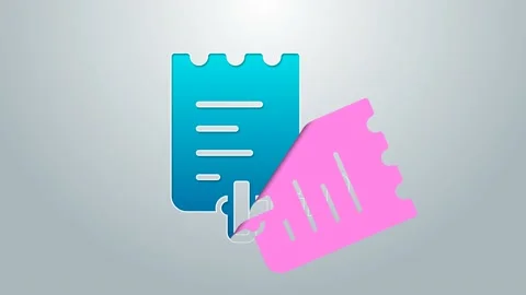 Blue line Sport training program or fitness plan icon isolated on grey Stock Footage 156444933