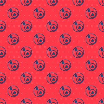 Blue line Subsets, mathematics, a is subset of b icon isolated seamless pattern イラスト素材