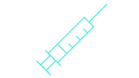 Blue line syringe white Stock Footage 282510643