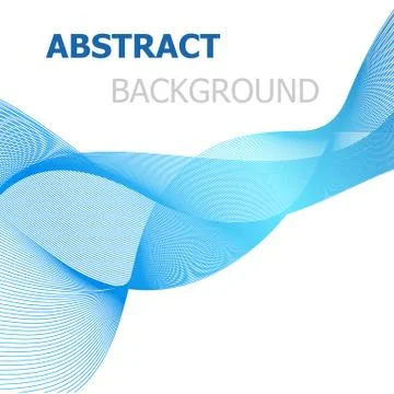Blue line wave abstract background Stock Illustration