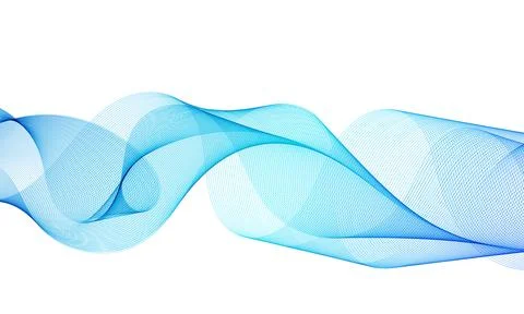 Blue line wave background. Stock Illustration