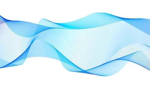 Blue line wave background. Stock Illustration