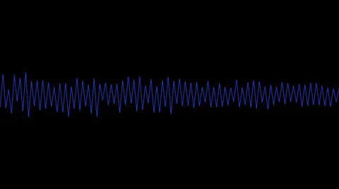 Blue line wave with flat line at end Stock Footage 30765979