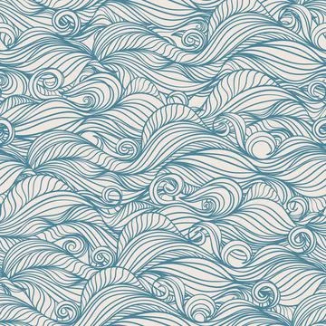 Blue line waves Illustrazione stock