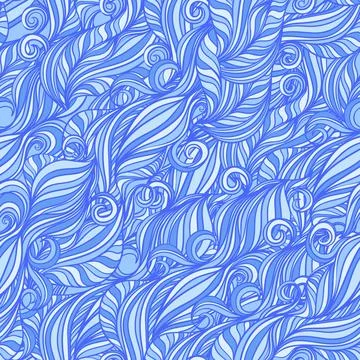 Blue line waves Stock Illustration