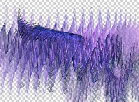 Blue linear abstract pattern, wave, isolated element, decor Stock Illustration