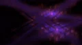 Blue linear fractal art in seamless looping pitch rotation motion 4k or 4k+ Resolution