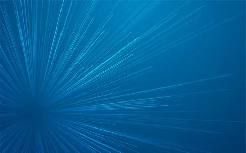 Blue linear rays abstract geometric tech background 스톡 일러스트
