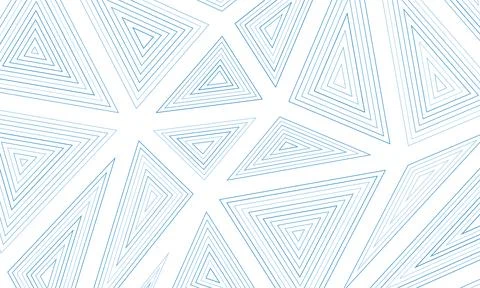 Blue linear triangles abstract geometric tech background Illustrazione stock