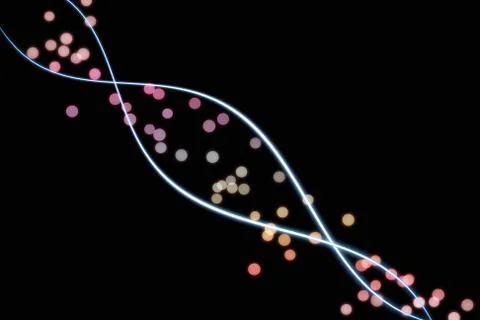 Blue lines and dots Stock-Illustration