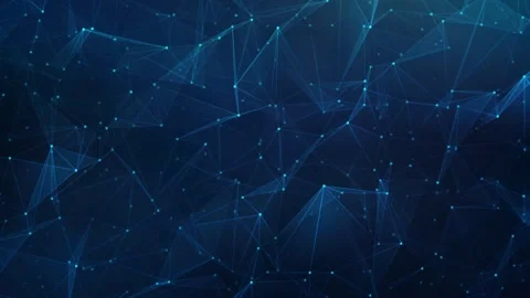 Blue Lines and Dots Plexus Abstract Connection Network, Ambient Motion Stock Footage 292143948