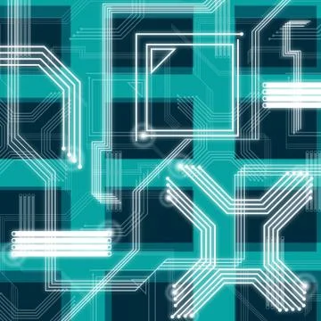 Blue Lines Background Means Data Highway And Connecting Stock Illustration