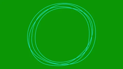 Blue lines circular frame 4 green Stock Footage 301368739